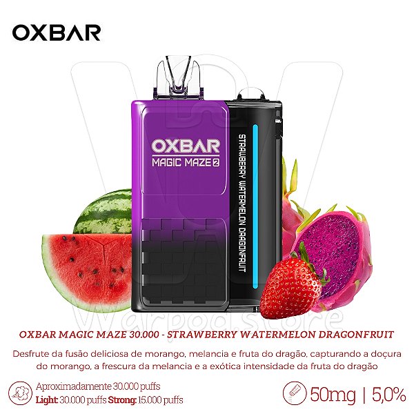 Pod Desc Oxbar Magic Maze 2.0 30.000 - Strawberry Watermelon Dragonfruit