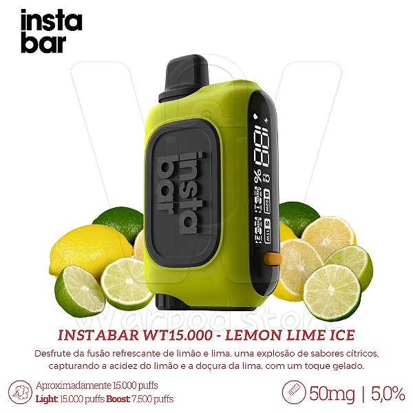 Pod Desc Instabar WT15.000 - Lemon Lime Ice