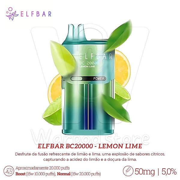 Pod Desc Elfbar BC 20.000 - Lemon Lime