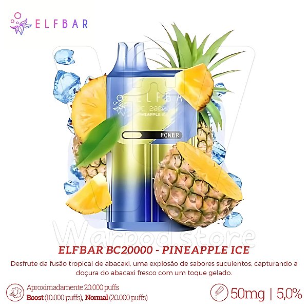 Pod Desc Elfbar BC 20.000 - Pineapple Ice