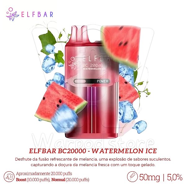 Pod Desc Elfbar BC 20.000 - Watermelon Ice