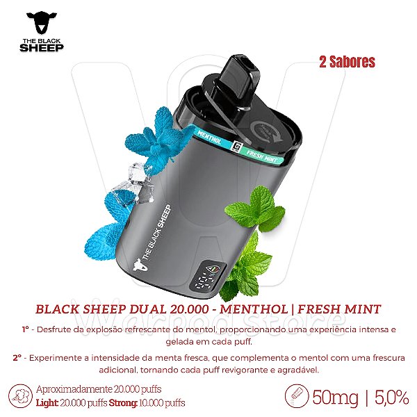 Pod Desc Black Sheep Dual 20.000 - Menthol | Fresh Mint