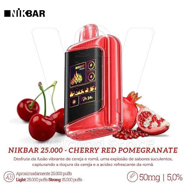 Pod Desc Nikbar 25.000 - Cherry Red Pomegranate
