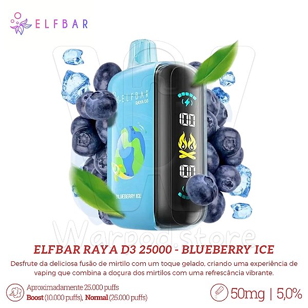 Pod Desc Elfbar Raya D3 25.000 - Blueberry Ice