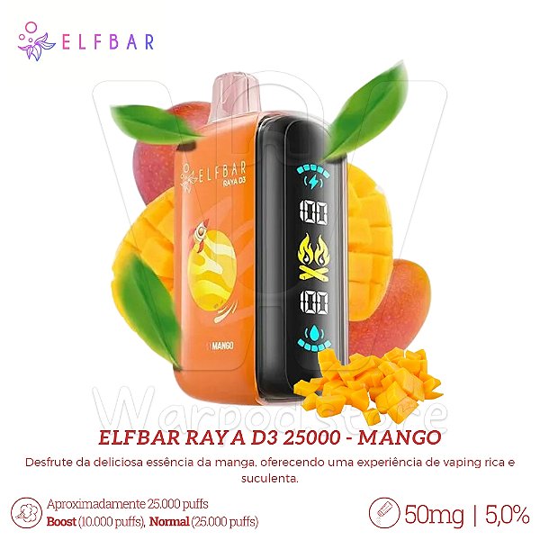 Pod Desc Elfbar Raya D3 25.000 - Mango