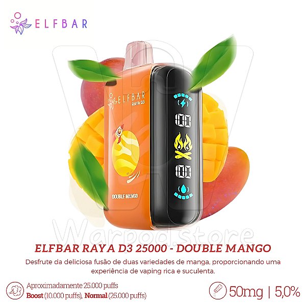 Pod Desc Elfbar Raya D3 25.000 - Double Mango