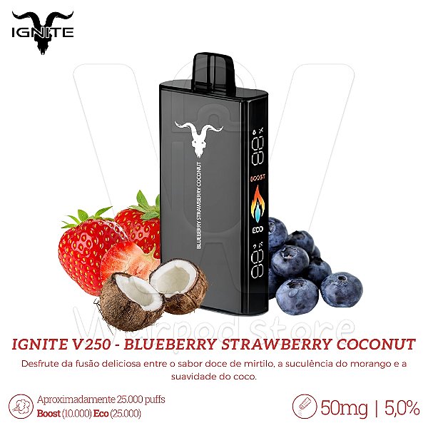 Pod Desc Ignite V250 25.000 - Blueberry Strawberry Coconut