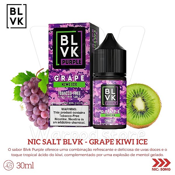 Nic Salt Blvk Purple 30ml / 50mg - Grape Kiwi Ice
