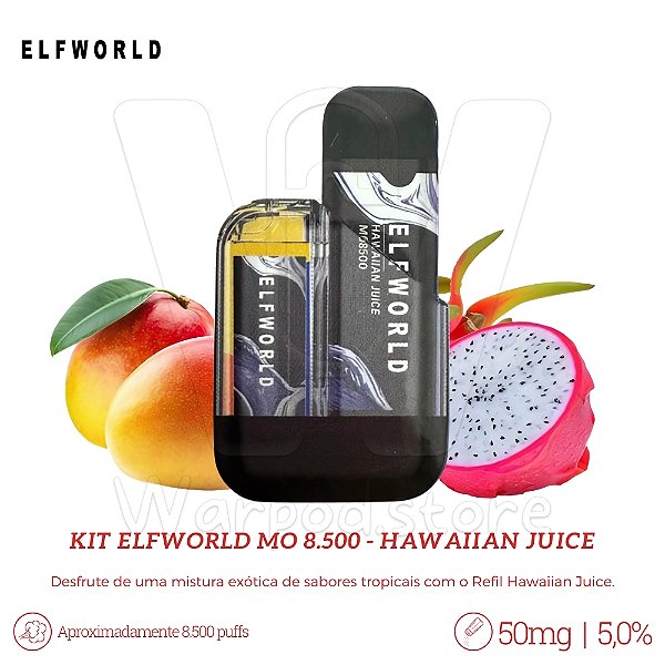 Bateria Elfworld + Refil MO8.500 - Hawaiian Juice