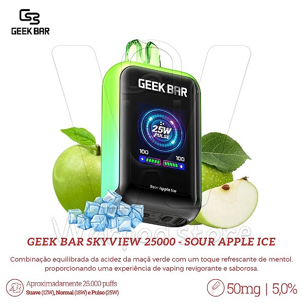 Pod Desc Geek Bar Skyview 25.000 - Sour Apple Ice