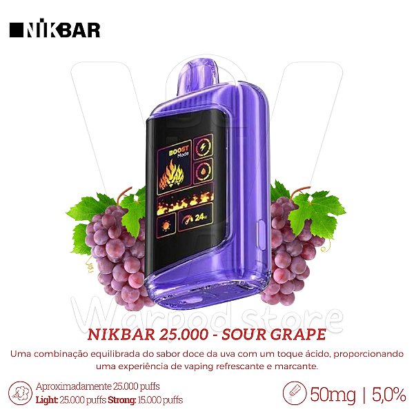 Pod Desc Nikbar 25.000 - Sour Grape