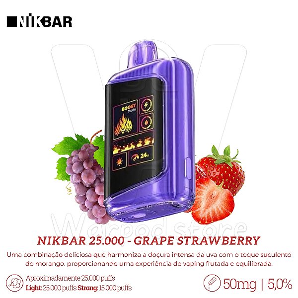 Pod Desc Nikbar 25.000 - Grape Strawberry