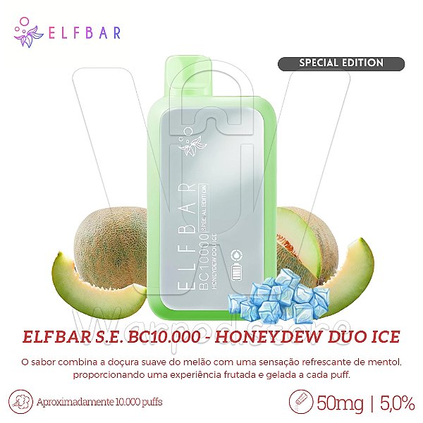 Pod Desc Elfbar Special Edition Bc10.000 - Honeydew Duo Ice