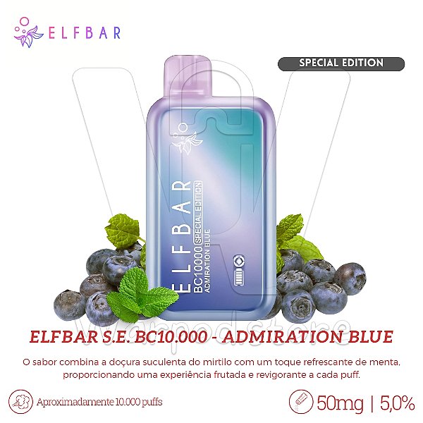 Pod Desc Elfbar Special Edition Bc10.000 - Admiration Blue