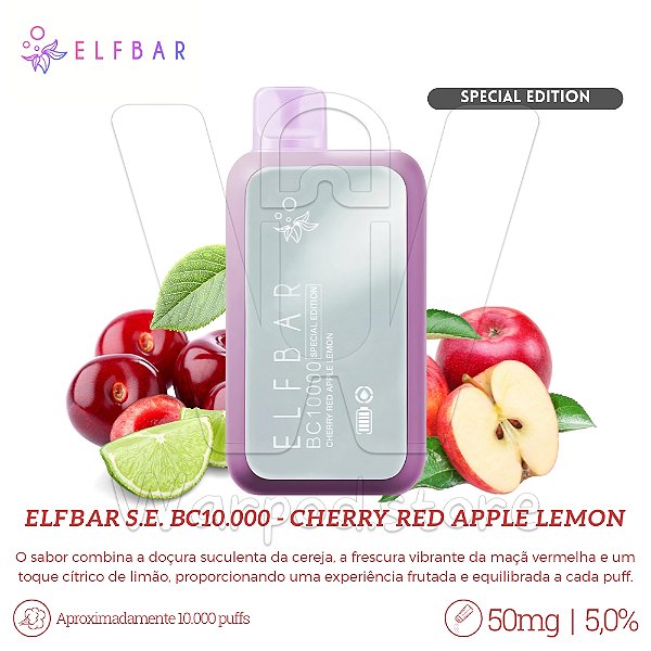 Pod Desc Special Edition Elfbar Bc10.000 - Cherry Red Apple Lemon