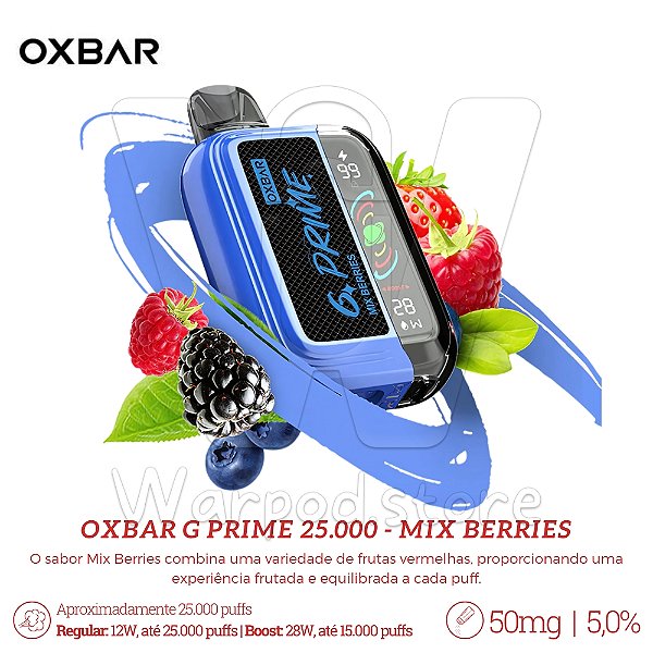 Pod Desc Oxbar G Prime 25.000 - Mix Berries