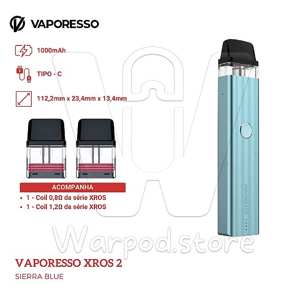 Aparelho Pod Vaporesso Xros 2 - Sierra Azul