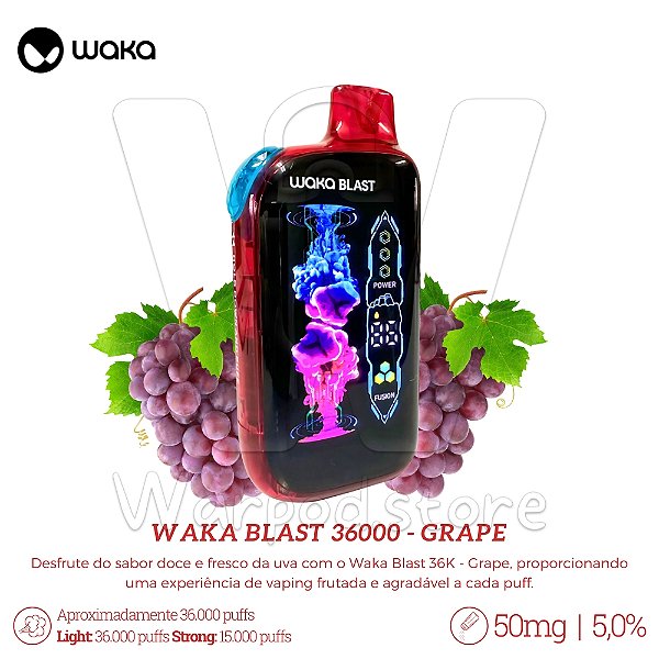 Pod Desc Waka Blast 36000 - Grape