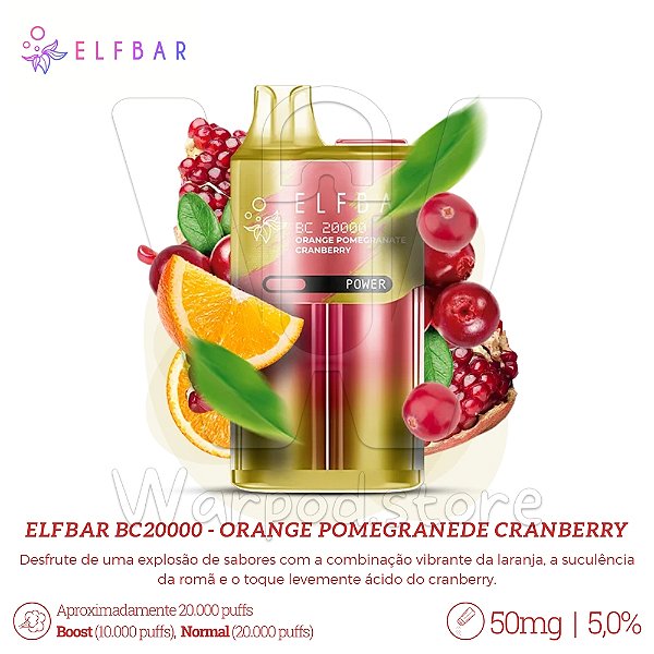 Pod Desc Elfbar BC 20.000 - Orange Pomegranede Cranberry