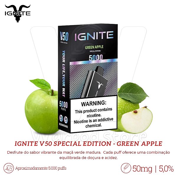 Pod Desc Ignite V50 Special Edition 5.000 - Green Apple