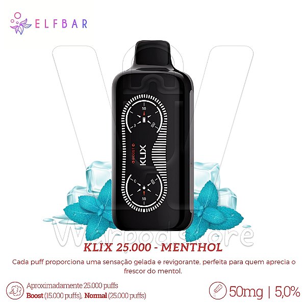 Pod Desc Klix 25.000 - Menthol