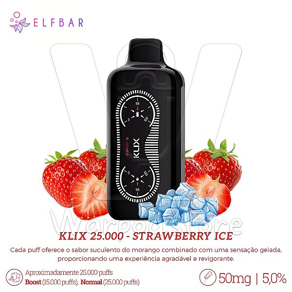Pod Desc Klix 25.000 - Strawberry Ice