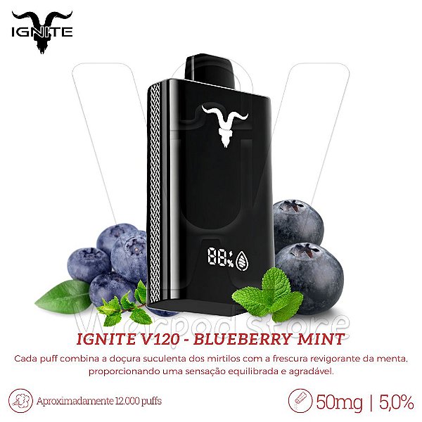 Pod Desc Ignite V120 12.000 - Blueberry Mint