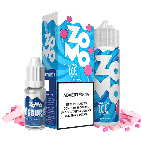 Juice Zomo Icebusrt 60ml / 3mg - Bubble Gum Ice