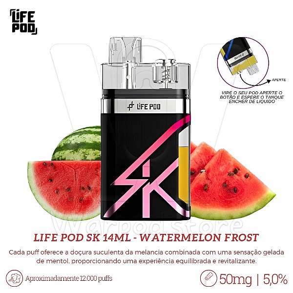 Pod Desc Life Pod SK 14 ML - Watermelon Frost