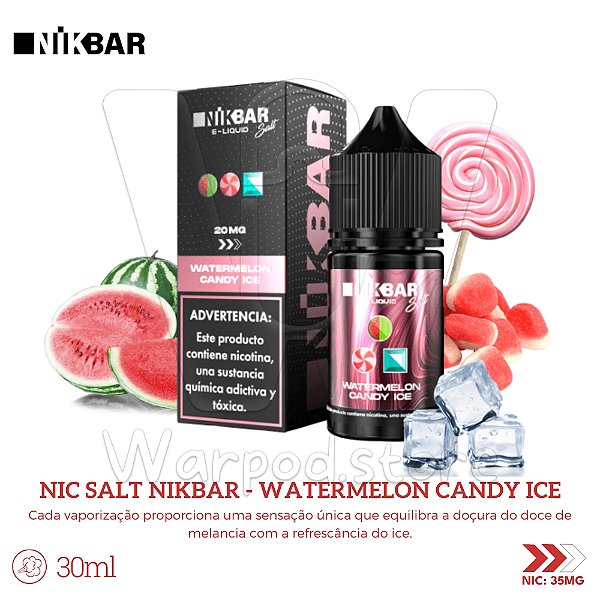 Nic Salt Nikbar 30ml / 35mg - Watermelon Candy Ice