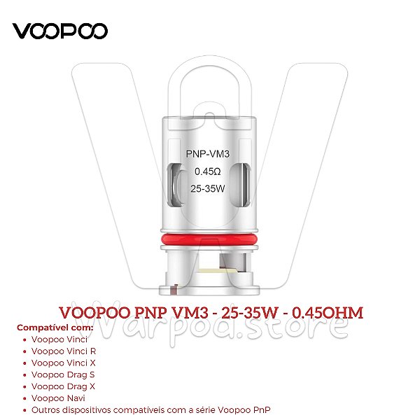 Resistencia Voopoo PnP VM3 - 25-35w - 0.45ohm