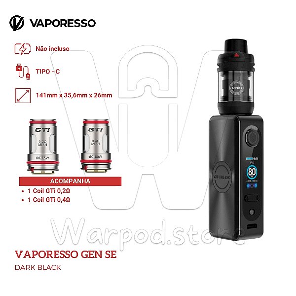Vape Vaporesso Gen SE - Dark Black