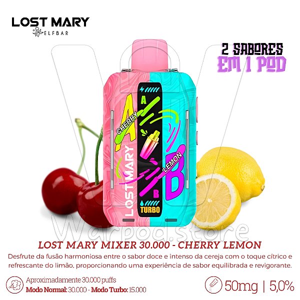 Pod Desc Lost Mary Mixer 30.000 - Cherry Lemon