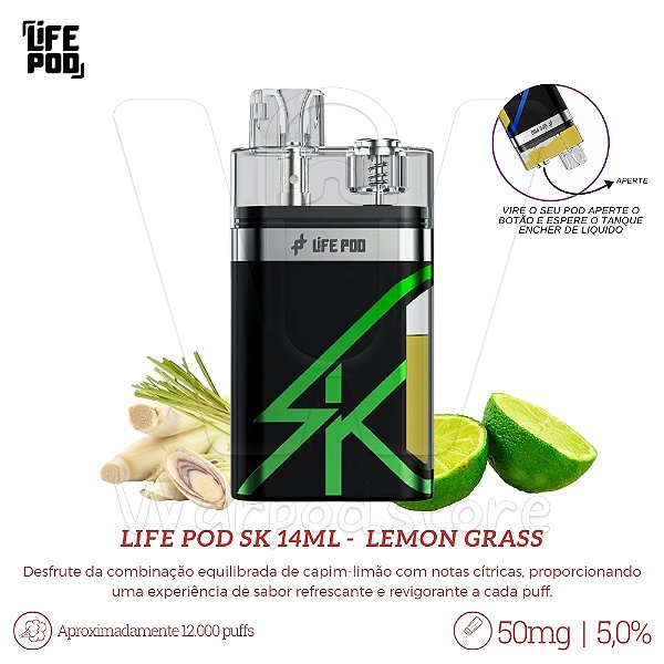 Pod Desc Life Pod SK 14 ML - Lemon Grass