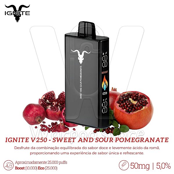 Pod Desc Ignite V250 25.000 - Sweet And Sour Pomegranate