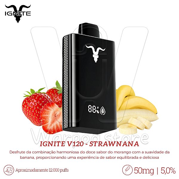 Pod Desc Ignite V120 12.000 - Straw Banana