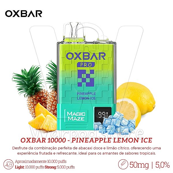 Pod Desc Oxbar 10.000 - Pineapple Lemon Ice