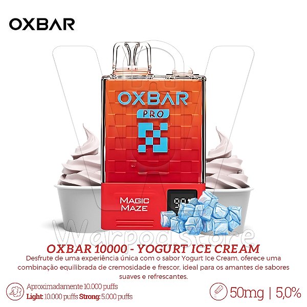 Pod Desc Oxbar 10.000 - Yogurt Ice Cream