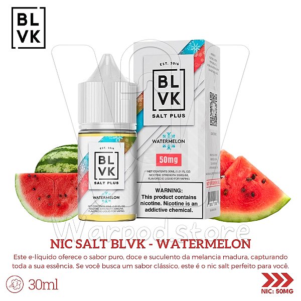 Nic Salt Blvk Salt Plus 30ml / 50mg - Watermelon