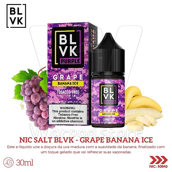 Nic Salt Blvk Purple 30ml / 50mg - Grape Banana Ice