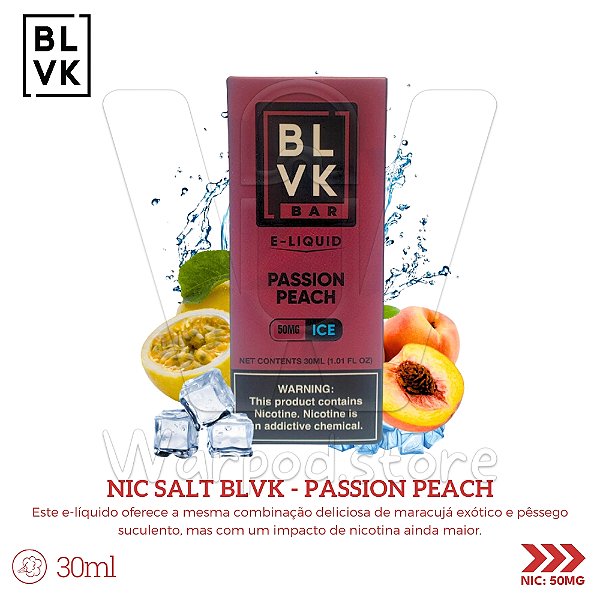 Nic Salt Blvk Bar 30ml / 50mg - Passion Peach