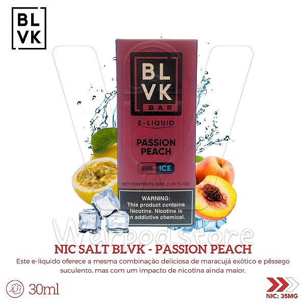 Nic Salt Blvk Bar 30ml / 35mg - Passion Peach