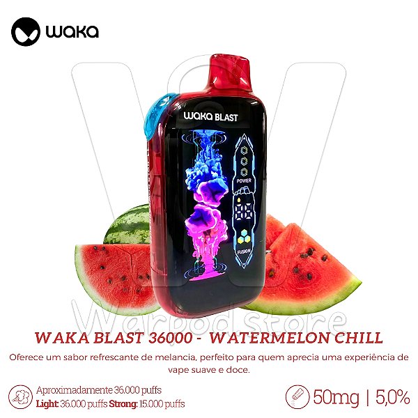 Pod Desc Waka Blast 36000 - Watermelon Chill