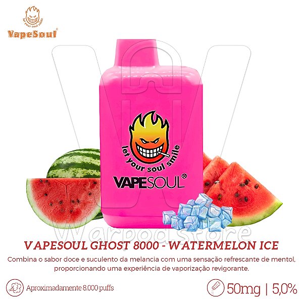 Pod Desc Vapesoul V-Ghost Plus 8000 - Watermelon Ice