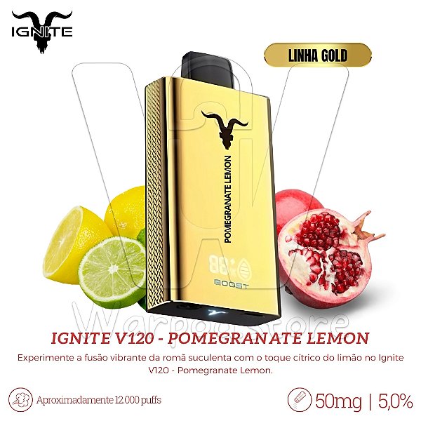 Pod Desc Ignite V120 12.000 (GOLD) - Pomegranate Lemon