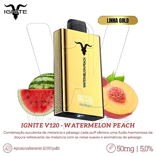Pod Desc Ignite V120 12.000 (GOLD) - Watermelon Peach