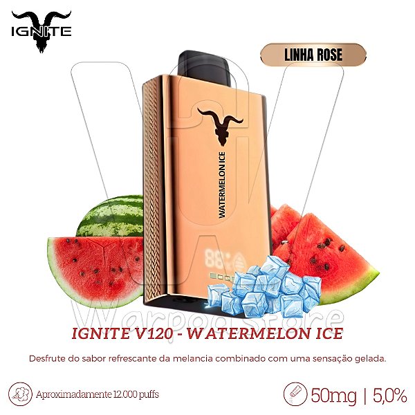 Pod Desc Ignite V120 12.000 (ROSE) - Watermelon Ice