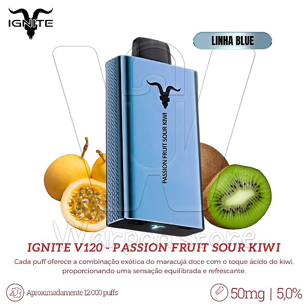 Pod Desc Ignite V120 12.000 (BLUE) - Passion Sour Kiwi