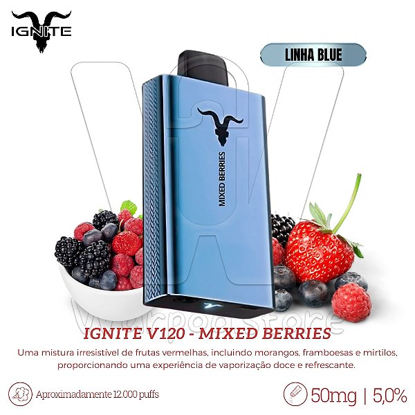 Pod Desc Ignite V120 12.000 (BLUE) - Mixed Berries
