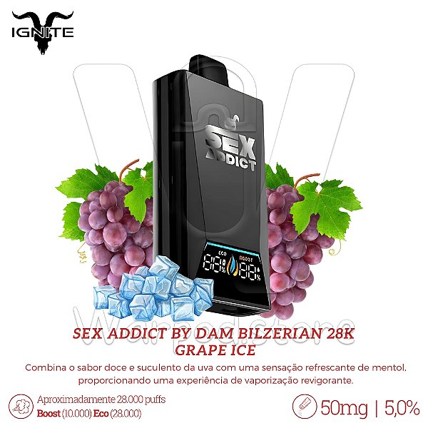 Pod Desc Sex Addict by Dam Bilzerian 28.000 - Grape Ice
